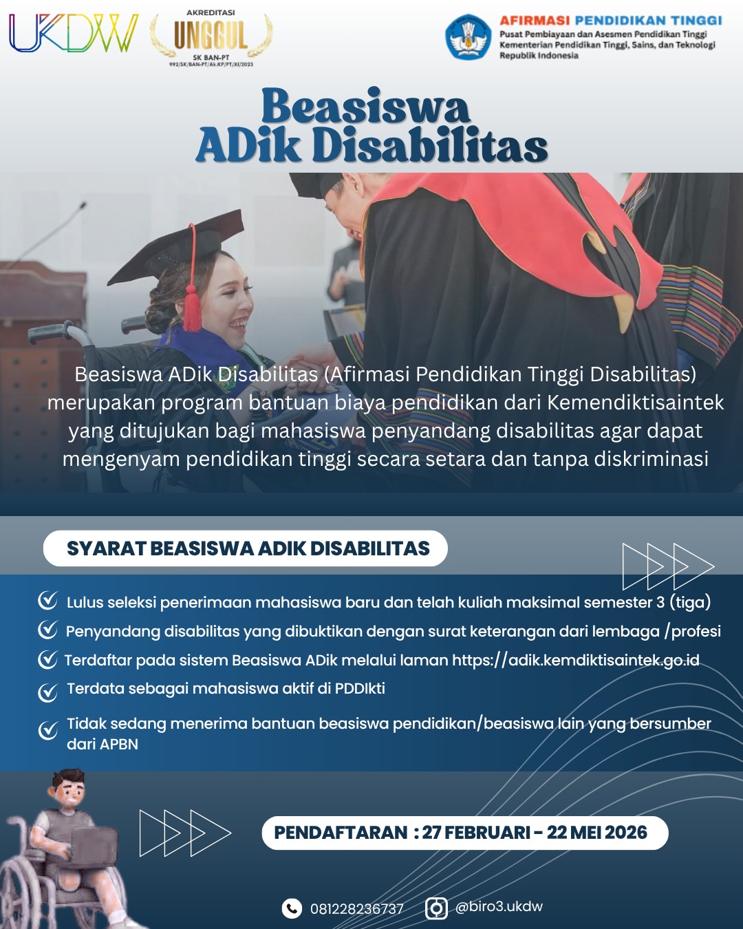 Flyer ADik Disability Scholarship