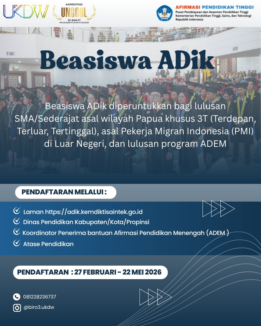 Flyer ADik Affirmative Scholarship